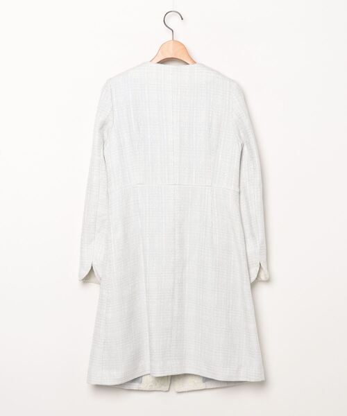 「PROPORTION BODY DRESSING」 ノーカラーコート 2 ブルー レディース_画像2