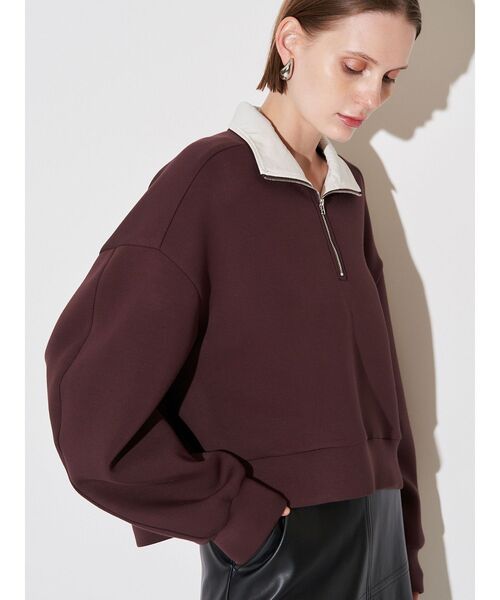 新品タグ付き　ELENDEEK　エレンディーク　オフネックカットソー　割引あり◎ ELENDEEK（エレンディーク） tシャツ ハーフジップカットソー