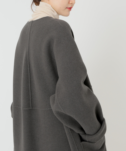 IENA（イエナ） ノーカラーコート 36 ブラウン レディース : ZOZOTOWN