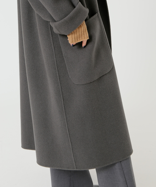 新品未使用✨イエナ　ダブルモッサコート　グレー　36 IENA（イエナ） ノーカラーコート 36 グレー レディース : ZOZOTOWN