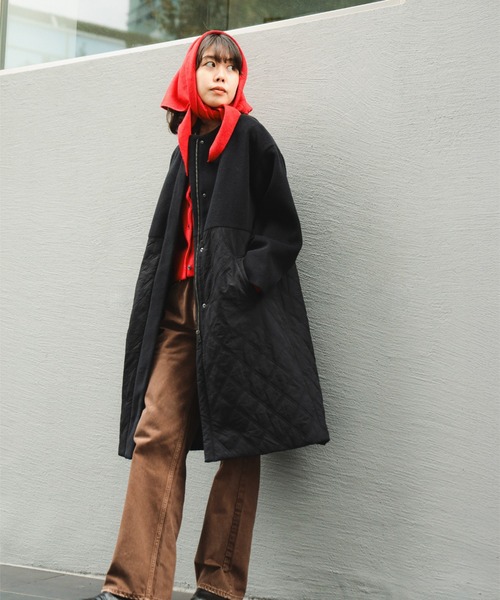 B：MING by BEAMS（ビーミング by ビームス） ノーカラーコート コート