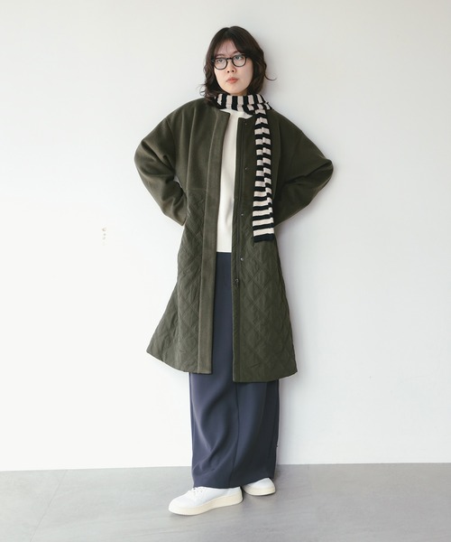 B：MING by BEAMS（ビーミング by ビームス） ノーカラーコート コート