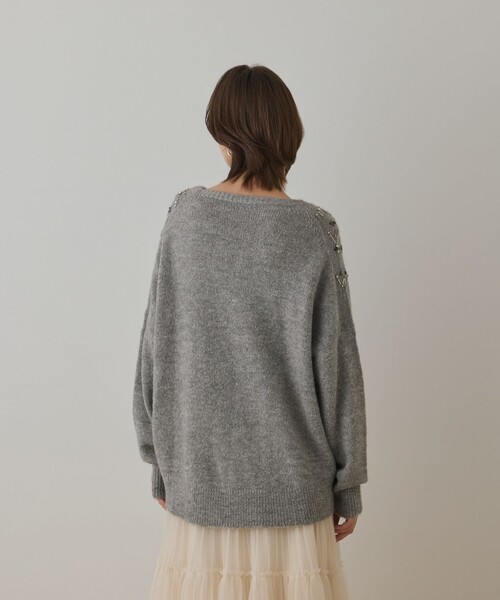 Diagram ニット セーター フェアアイル刺繍ニットトップ レディース