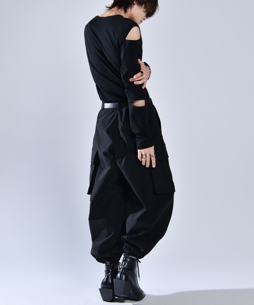 ADRAR アドラー ブラック ワイドパンツ カーゴポケット XXS ADRAR アドラー ブラック ワイドパンツ カーゴポケット XXS ADRAR