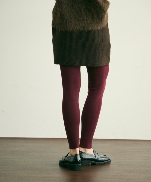 Trish（トリッシュ） パンツ リブ編みニットレギンス レディース