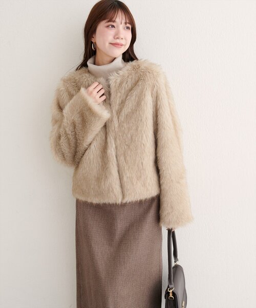 natural couture ジャケット ノーカラージャケット 「WEB限定」ノー