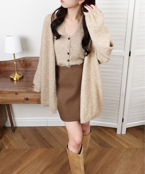 unnu（ユヌ） カーディガン ツインニットアンサンブル レディース