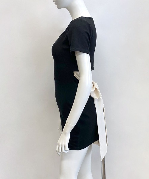 「Riff」 半袖ワンピース M ブラック レディース_画像2