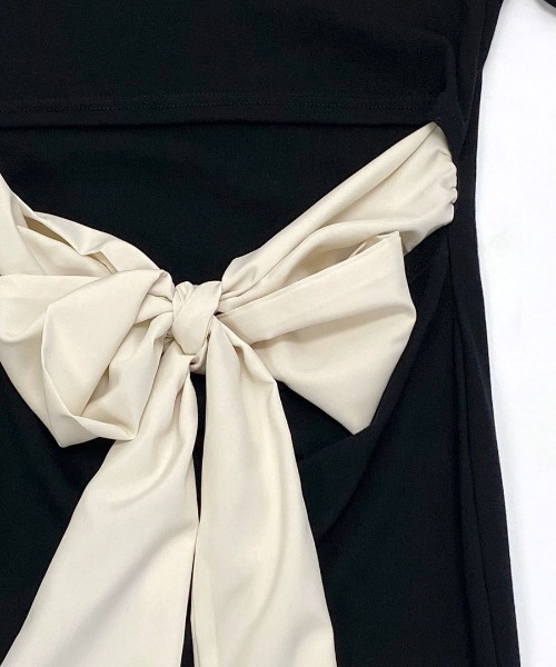 「Riff」 半袖ワンピース M ブラック レディース_画像5