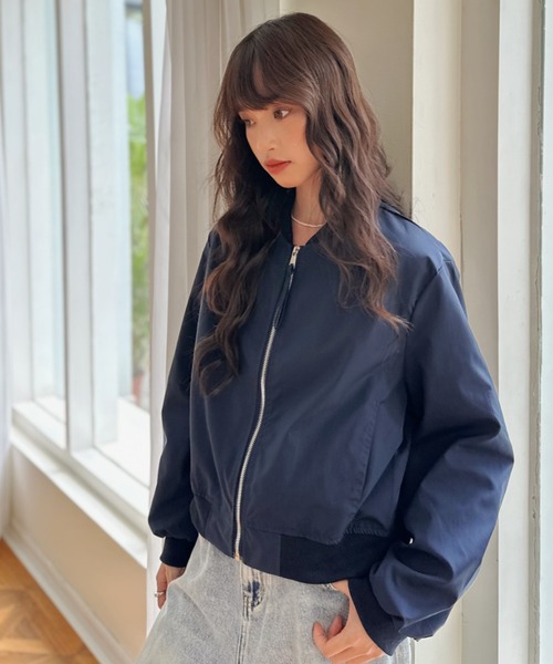 ma1 ma-1 「Good Riddance」MA-1 ジップアップ ブルゾン レディース