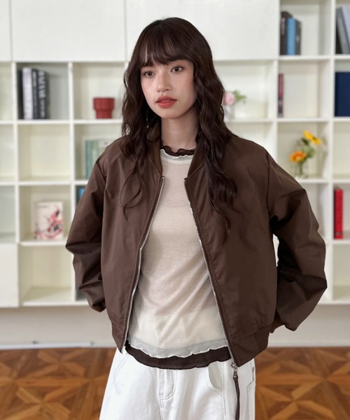 ma1 ma-1 「Good Riddance」MA-1 ジップアップ ブルゾン レディース