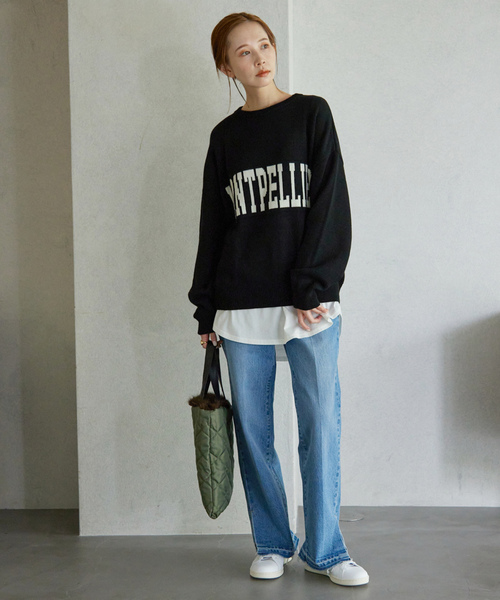 SLOBE IENA（スローブイエナ） 長袖ニット FREE ブラック レディース