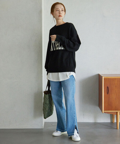 SLOBE IENA（スローブイエナ） 長袖ニット FREE ブラック レディース