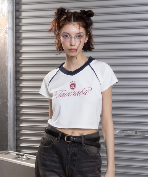 「ACLENT」 半袖Tシャツ FREE ホワイト レディース_画像2