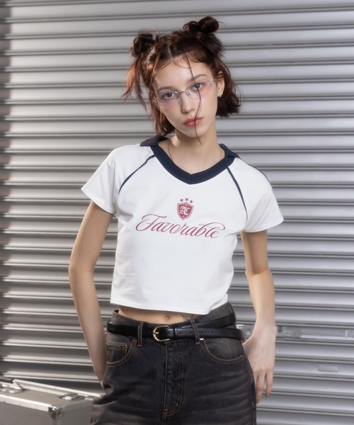 「ACLENT」 半袖Tシャツ FREE ホワイト レディース_画像3