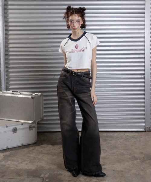 「ACLENT」 半袖Tシャツ FREE ホワイト レディース_画像7