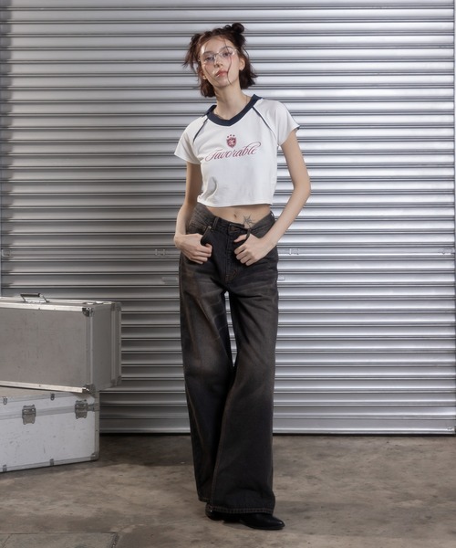 「ACLENT」 半袖Tシャツ FREE ホワイト レディース_画像9