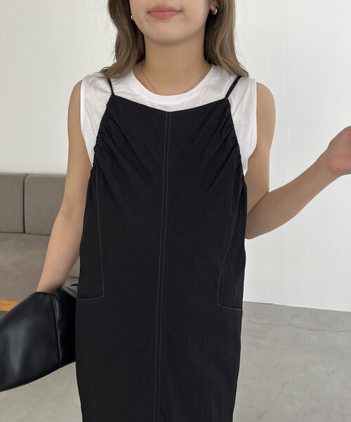 「CAPRICIEUX LE'MAGE」 キャミソールワンピース - ブラック レディース_画像2