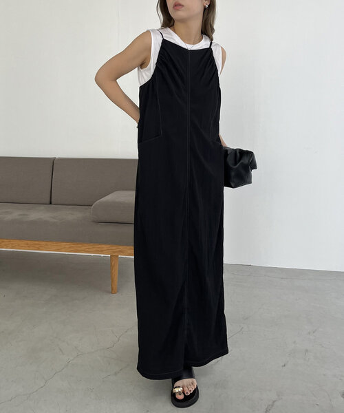 「CAPRICIEUX LE'MAGE」 キャミソールワンピース - ブラック レディース_画像3