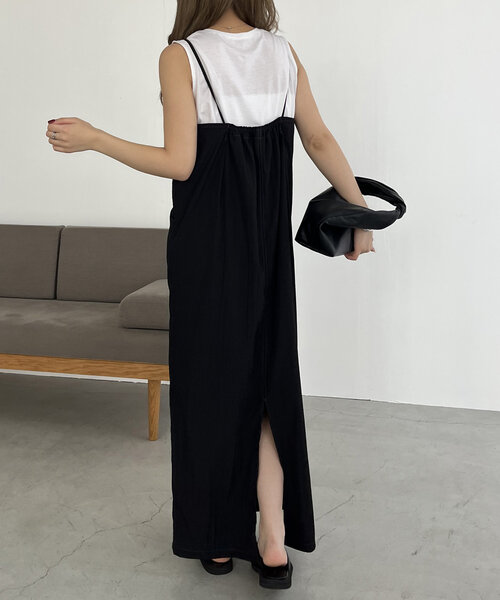 「CAPRICIEUX LE'MAGE」 キャミソールワンピース - ブラック レディース_画像5