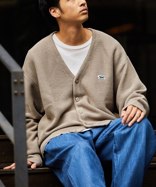 「TOWNCRAFT」 ニットカーディガン MEDIUM マスタード メンズ_画像4