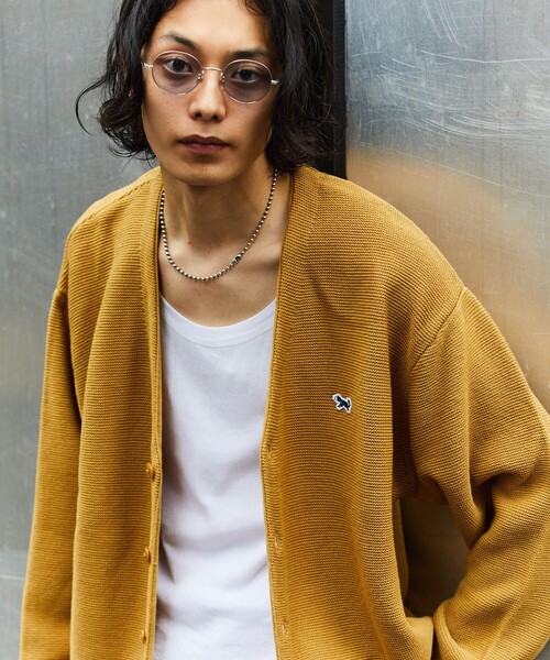 「TOWNCRAFT」 ニットカーディガン MEDIUM マスタード メンズ_画像8