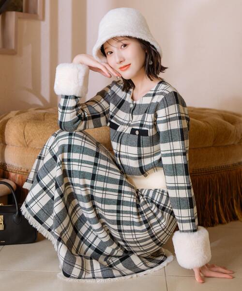 WILLSELECTION（ウィルセレクション） カーディガン 「CHECK KNIT