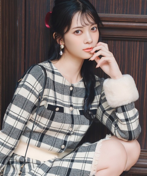 WILLSELECTION（ウィルセレクション） カーディガン 「CHECK KNIT