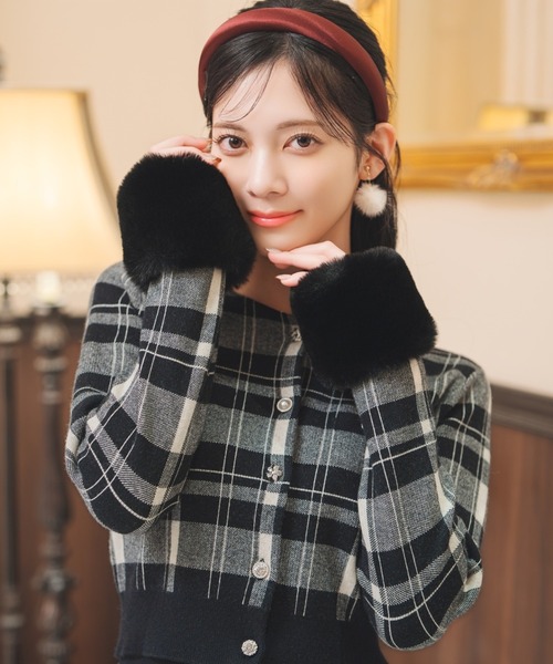 WILLSELECTION（ウィルセレクション） カーディガン 「CHECK KNIT