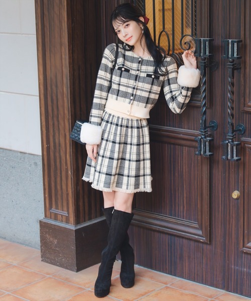 WILLSELECTION（ウィルセレクション） カーディガン 「CHECK KNIT