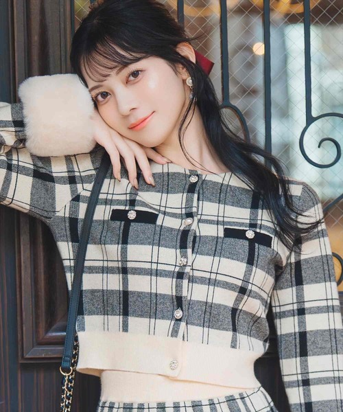 WILLSELECTION（ウィルセレクション） カーディガン 「CHECK KNIT