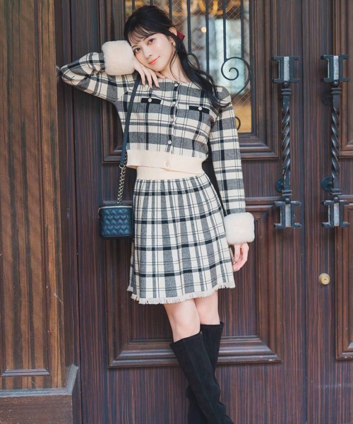 WILLSELECTION（ウィルセレクション） カーディガン 「CHECK KNIT