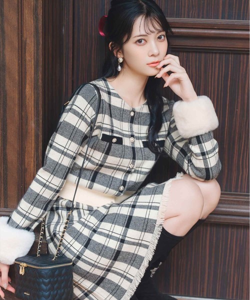 WILLSELECTION（ウィルセレクション） カーディガン 「CHECK KNIT