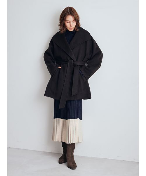 Mila Owen（ミラオーウェン） ステンカラーコート コート 共ベルト付き