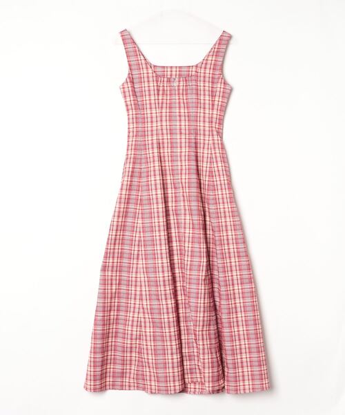Her lip to チェック柄ノースリーブワンピース S ピンク レディース