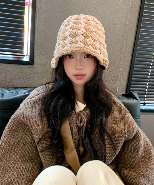 SANSeLF（サンセルフ） ニット帽 ニットキャップ クロシェバケット