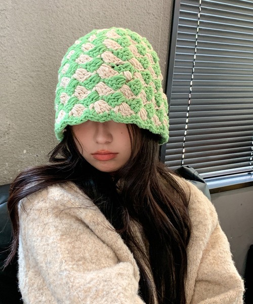 SANSeLF（サンセルフ） ニット帽 ニットキャップ クロシェバケット