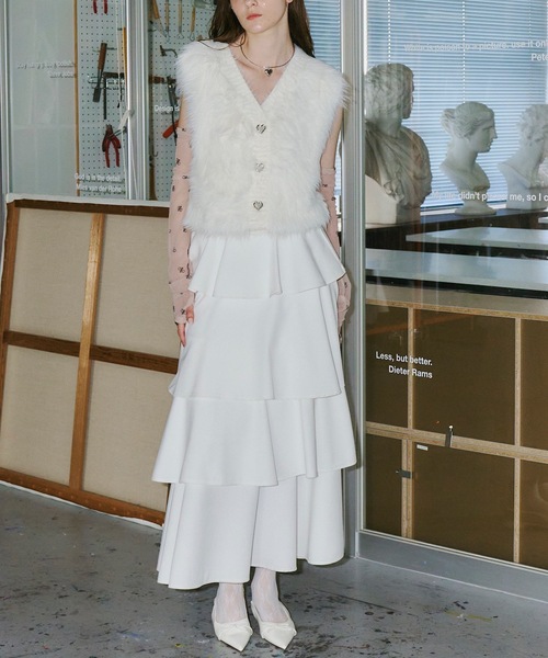 「VIOLETTA」 ニットベスト FREE チャコールグレー レディース_画像2