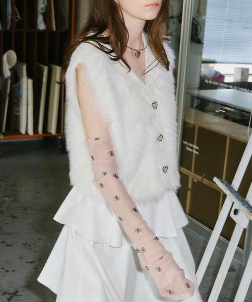 「VIOLETTA」 ニットベスト FREE チャコールグレー レディース_画像5