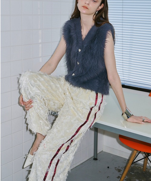 「VIOLETTA」 ニットベスト FREE チャコールグレー レディース_画像7