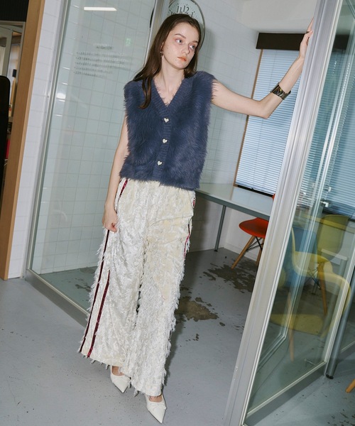 「VIOLETTA」 ニットベスト FREE チャコールグレー レディース_画像9