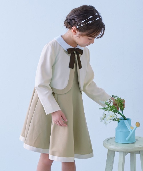 フォーマル 発表会 卒園式 入学式 フォーマル 襟付きドレス 2点セット キッズ 子供服 女の子 | devirock | 02