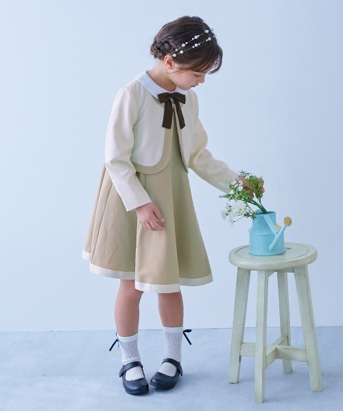 フォーマル 発表会 卒園式 入学式 フォーマル 襟付きドレス 2点セット キッズ 子供服 女の子 | devirock | 15