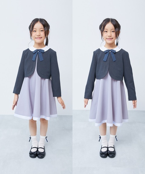 フォーマル 発表会 卒園式 入学式 フォーマル 襟付きドレス 2点セット キッズ 子供服 女の子 | devirock | 22