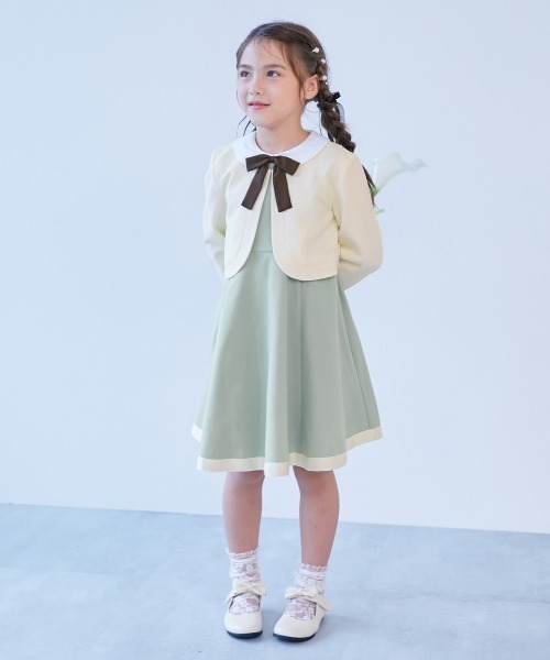 フォーマル 発表会 卒園式 入学式 フォーマル 襟付きドレス 2点セット キッズ 子供服 女の子 | devirock | 25