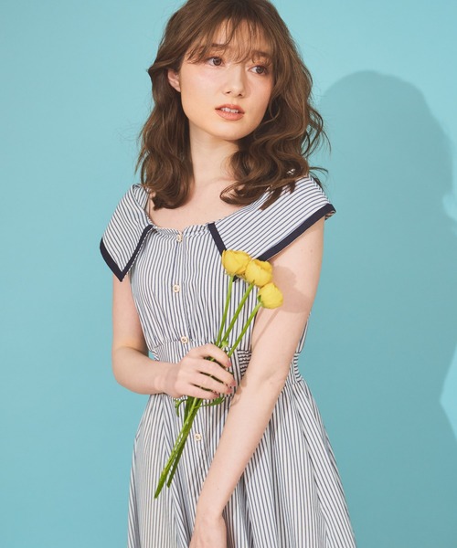 「NOELA」 ノースリーブワンピース S ホワイト レディース_画像6