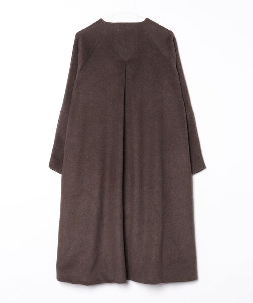 「Omekashi」 ノーカラーコート FREE ブラウン レディース_画像2