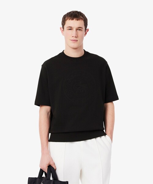 「LACOSTE」 半袖Tシャツ 2 ブラック メンズの画像