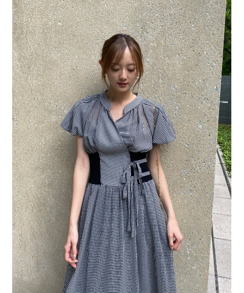 「SNIDEL」 半袖ワンピース 1 グレー レディースの画像