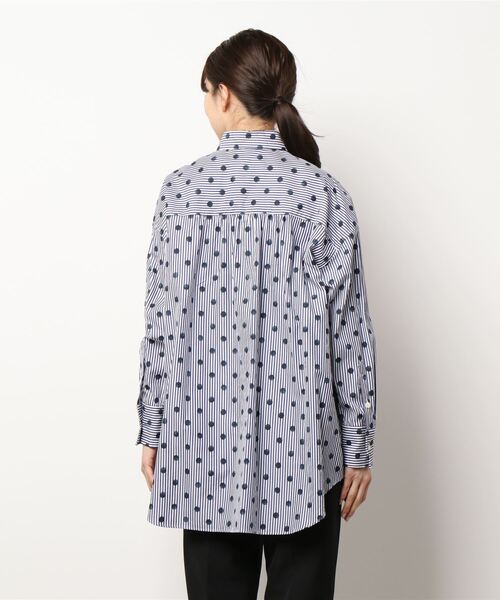 「H.A.K」 長袖シャツ FREE ネイビー レディース_画像3